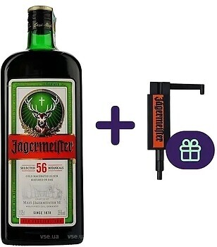 Фото Jagermeister Ликер 35% 1.75 л + Баугауз помпа