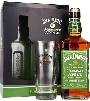 Фото Jack Daniel's Tennessee Apple 35% 0.7 л в подарочной упаковке + бокал