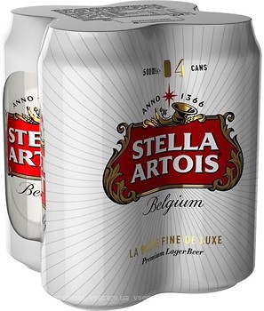 Фото Stella Artois Светлое 5% ж/б 4x0.5 л