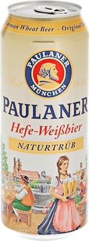Фото Paulaner Hefe-Weissbier Naturtrub 5.5% ж/б 0.5 л