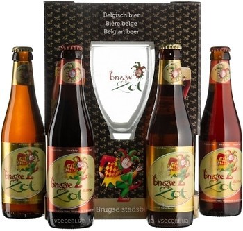 Фото De Halve Maan Brugse Zot Gift Set 4x0.33 л