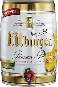 Фото Bitburger Premium Pils 4.8% 5 л