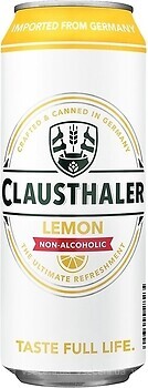 Фото Clausthaler Lemon Non-Alcoholic 0% ж/б 0.5 л