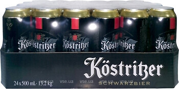 Фото Kostritzer Schwarzbier 4.8% ж/б 24x0.5 л