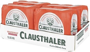 Фото Clausthaler Grapefruit Non-Alcoholic 0.5% ж/б 24x0.5 л