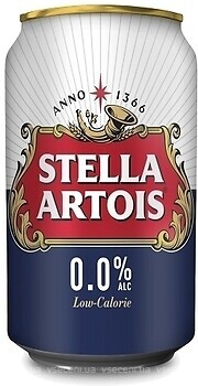 Фото Stella Artois Безалкогольне 0.0% ж/б 0.33 л