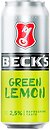Фото Beck's Green Lemon 2.5% ж/б 24x0.5 л