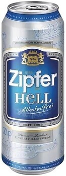 Фото Zipfer Hell Alkoholfrei 0.5% ж/б 0.5 л
