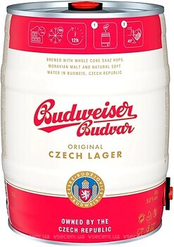 Фото Budweiser Budvar Original Czech Lager 5% 5 л