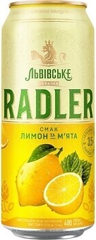 Фото Львівське Radler Лимон та м'ята 3.5% ж/б 0.48 л