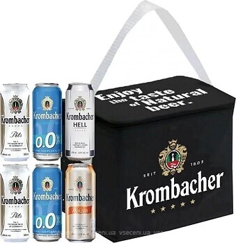 Фото Krombacher Pils, Hell, Weizen, Alkoholfrei ж/б 6x0.5 л