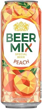 Фото Оболонь Beermix персик 2.5% ж/б 0.5 л