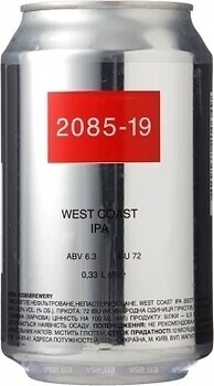 Фото 2085 19 West Coast IPA 6% ж/б 0.33 л