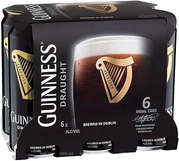 Фото Guinness Draught 4.2% ж/б 6x0.44 л