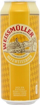 Фото WeissMuller Hefeweissbier 5.3% ж/б 0.5 л