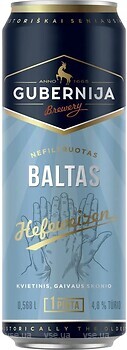 Фото Gubernija Baltas Hefeweizen 4.8% ж/б 0.568 л