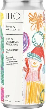 Фото Sho Brewery This is Christmas Tangerine Milkshake IPA 6% ж/б 0.33 л