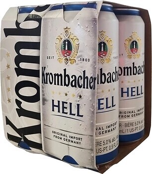 Фото Krombacher Hell 5% ж/б 4x0.5 л