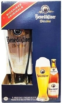 Фото Benediktiner Weissbier 5.4% 3x0.5 л + бокал