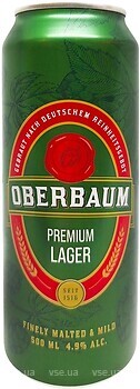 Фото Oberbaum Lager 4.9% ж/б 0.5 л
