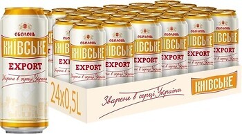 Фото Оболонь Київське Експорт 4.7% ж/б 24x0.5 л