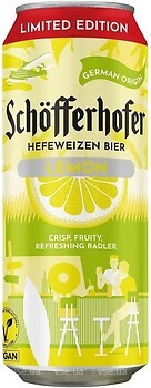 Фото Schofferhofer Hefeweizen Lemon 2.5% ж/б 0.5 л