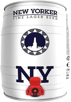 Фото New Yorker Fine Lager Beer 4.5% ж/б 5 л