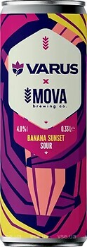 Фото Mova Banana Sunset 4% ж/б 0.33 л