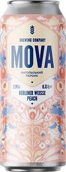 Фото Mova Berliner Weisse Peach 2.9% ж/б 12x0.33 л