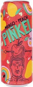 Фото Pinkel сидр Mango-Peach яблочный с манго и персиком 5% ж/б 0.5 л