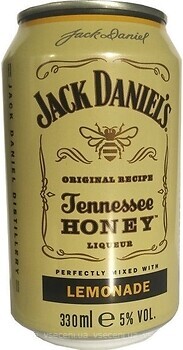 Фото Belgium Manufactured Jack Daniels Honey Whiskey-Lemonade ж/б 6% 0.33 л