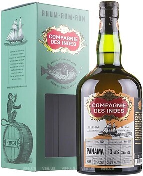 Фото Compagnie des Indes Single Cask Panama 13 YO 0.7 л в упаковке