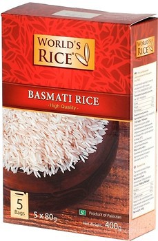 Фото World's Rice basmati 5x 80 г
