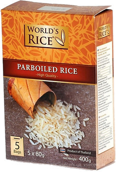 Фото World's Rice parboiled 5x 80 г