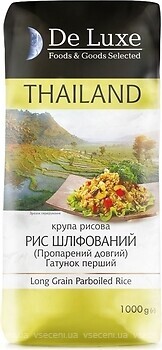 Фото De Luxe Foods & Goods Selected длиннозернистый шлифованный пропаренный 1 кг