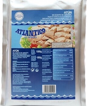 Фото Atlantico тунец в подсолнечном масле 1 кг