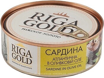Фото Рижское золото сардина атлантическая с добавлением оливкового масла 240 г