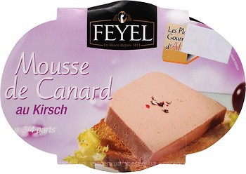 Фото Feyel мусс из утиной печени с Киршем Mousse de Canard au Kirsch 170 г