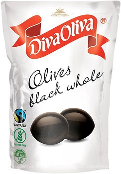 Фото Diva Oliva маслины черные с косточками 200 мл