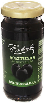 Фото Excelencia маслины черные без косточки 340/360 240 мл