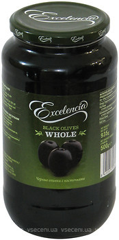 Фото Excelencia маслины черные с косточкой 950 мл