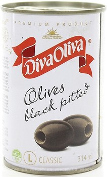 Фото Diva Oliva маслины черные без косточки 314 мл