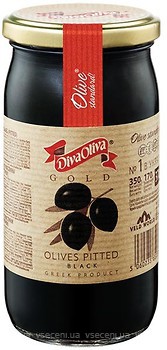 Фото Diva Oliva маслины черные без косточки Gold 370 мл