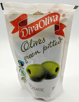 Фото Diva Oliva оливки зеленые без косточек 200 мл
