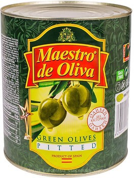 Фото Maestro de Oliva оливки зеленые без косточки 3 кг
