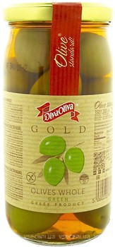 Фото Diva Oliva оливки зеленые с косточкой Gold 370 мл