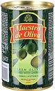 Фото Maestro de Oliva оливки зеленые с огурцом 300 г