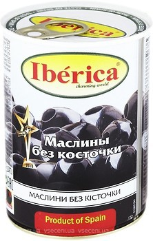 Фото Iberica маслины черные без косточки 420 г