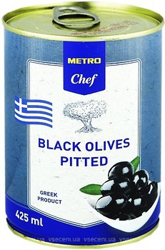 Фото Metro Chef оливки черные без косточки 425 мл