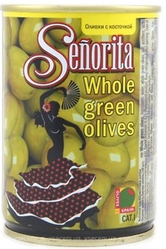 Фото Senorita оливки зеленые с косточкой 280 г